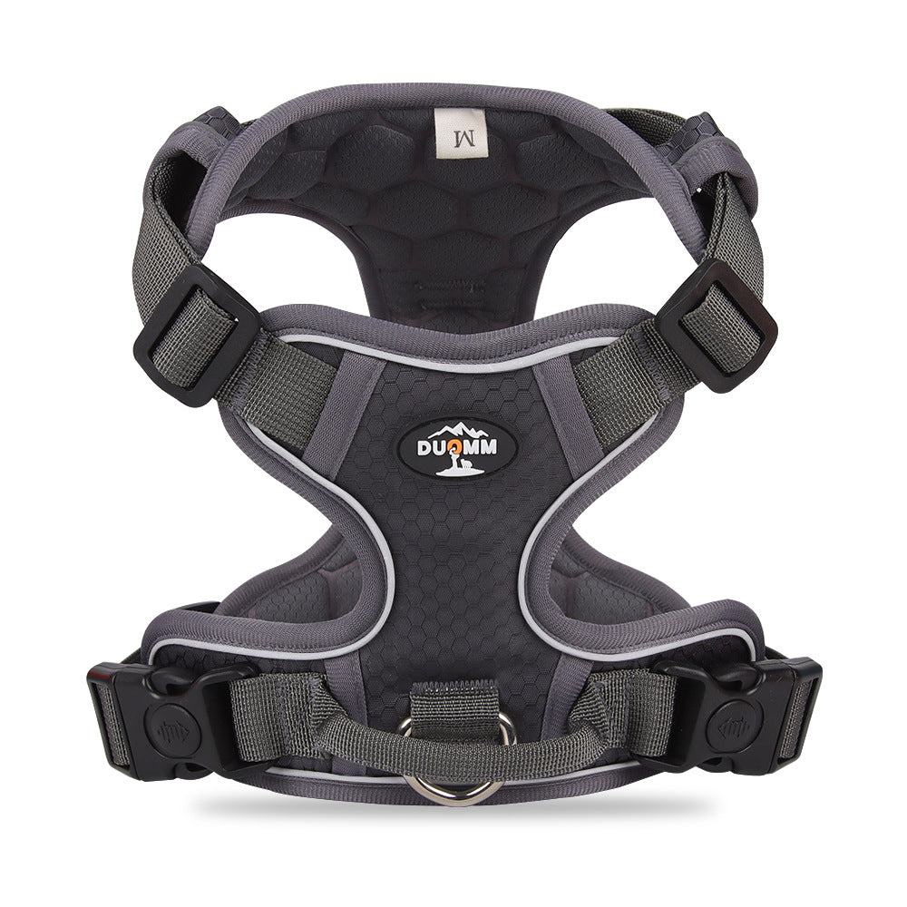 KFX-2571709 Reflective Oxford Cloth Dog Harness with Round Rope Design - Chest Strap Included