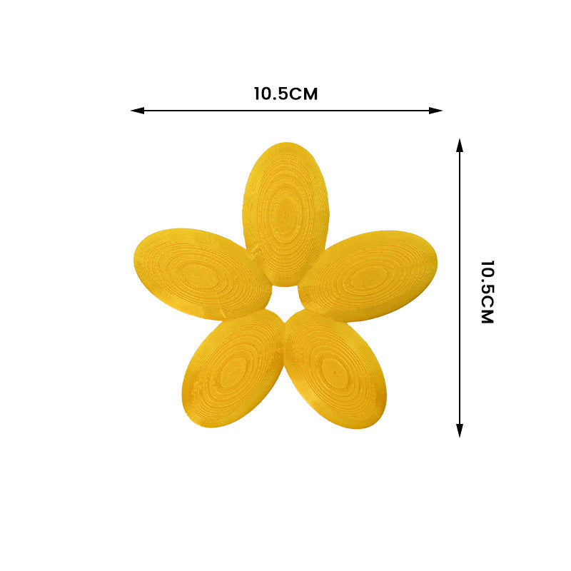 KFX-2572605 Yellow Plastic Insect Petal-Shaped Drinking Water Platform for Bees and Small Insects