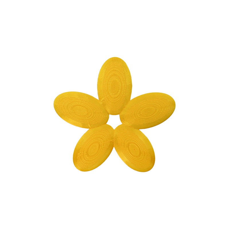 KFX-2572605 Yellow Plastic Insect Petal-Shaped Drinking Water Platform for Bees and Small Insects