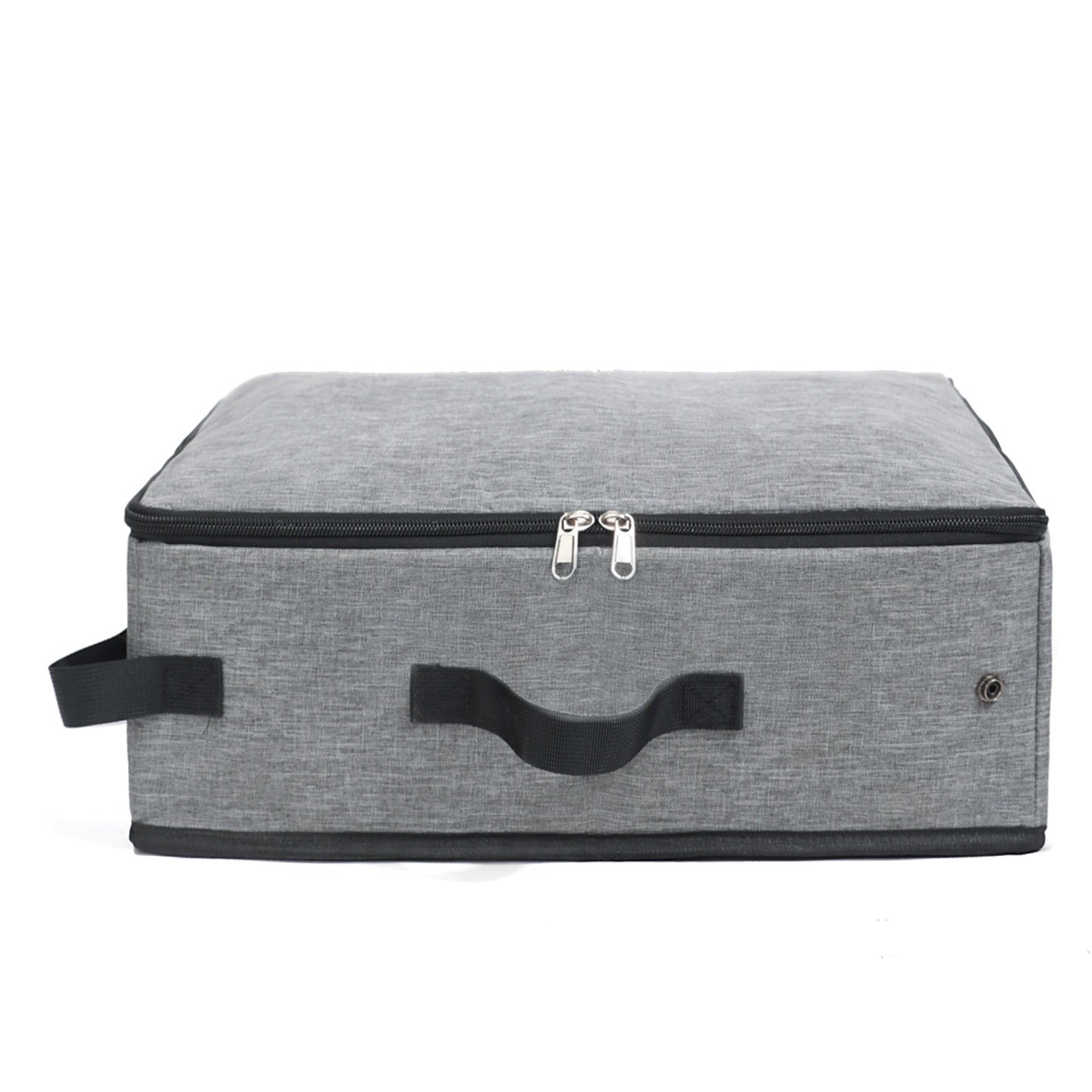 KFX-2576061 Foldable Cat Toilet, Portable Mobile Cat Litter Box, Grey & Black Oxford Cloth Design, 40x30x14cm