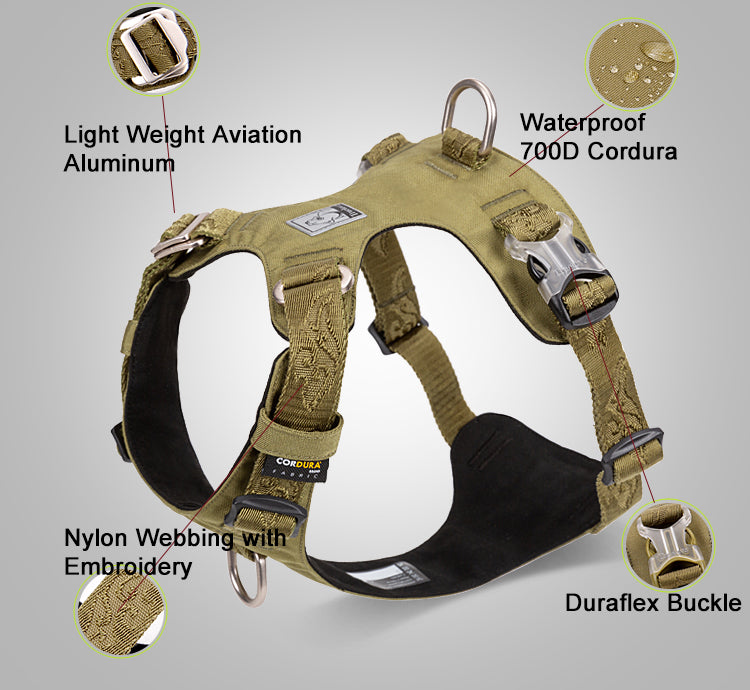 KFX-2577469 Explosion-Proof Dog Harness with Lightweight Design and Duraflex Buckle for Comfortable Outdoor Use