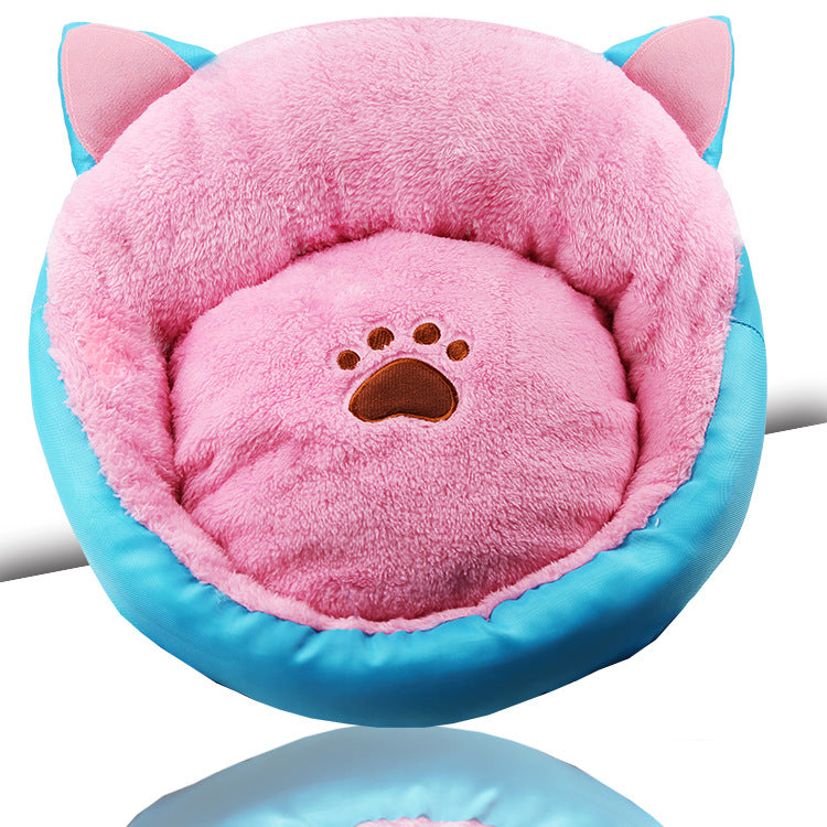 KFX-2578237 Cozy Cat Ears Padded Pet Nest with Non-Slip Bottom - Soft & Breathable – Machine Washable