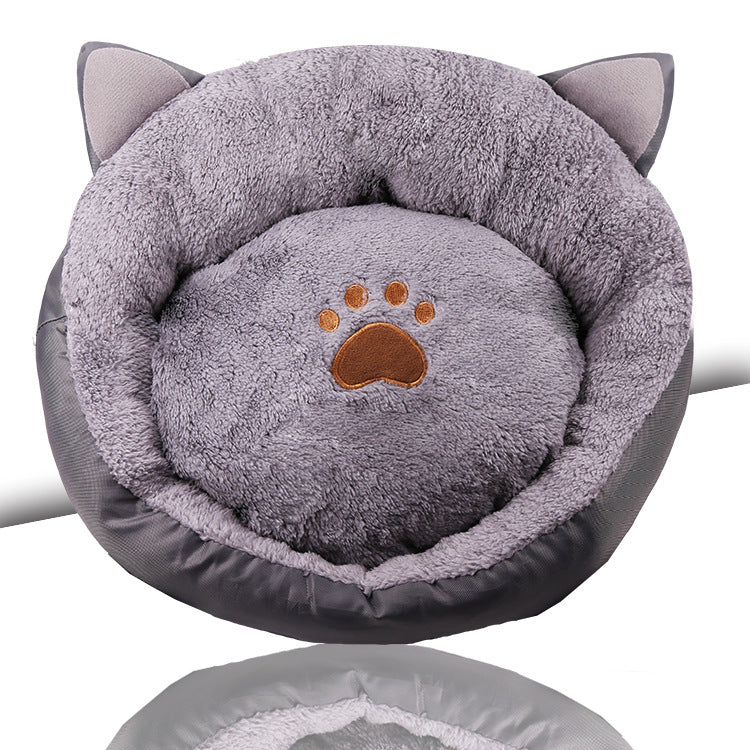 KFX-2578237 Cozy Cat Ears Padded Pet Nest with Non-Slip Bottom - Soft & Breathable – Machine Washable