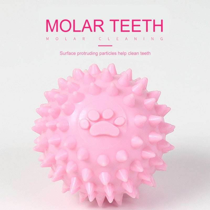 KFX-2579645 Interactive Rubber Chew Ball for Dogs and Cats - Tooth Cleaning and Durable Design - 6cm Pet Toy