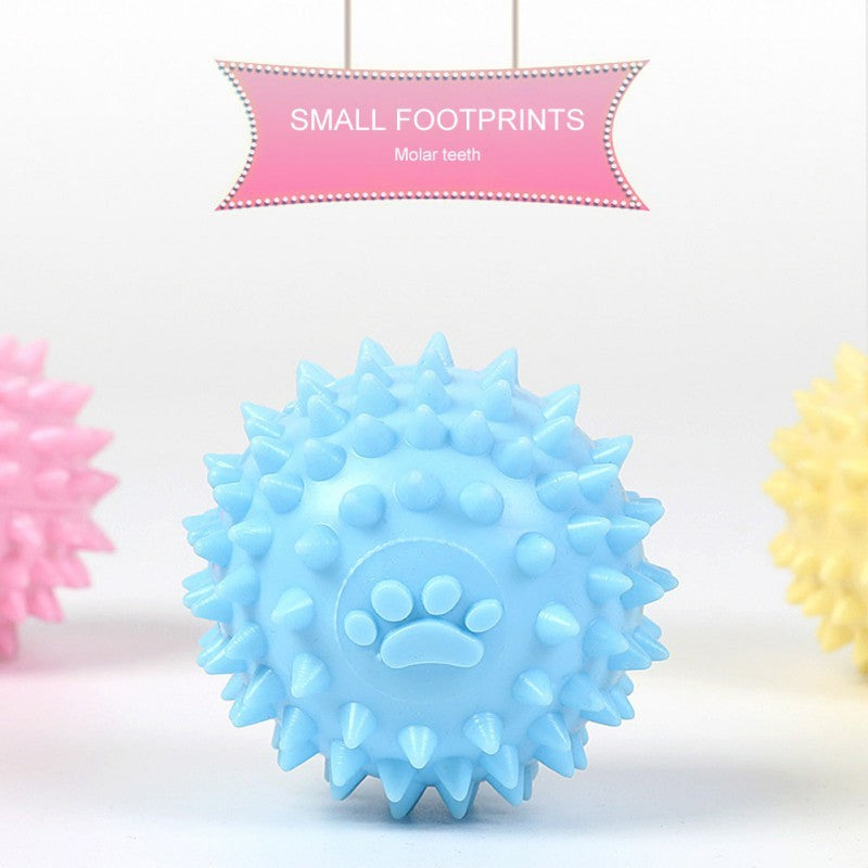 KFX-2579645 Interactive Rubber Chew Ball for Dogs and Cats - Tooth Cleaning and Durable Design - 6cm Pet Toy