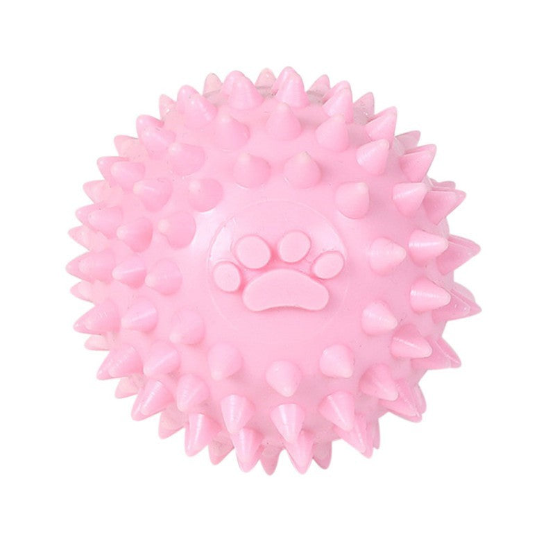 KFX-2579645 Interactive Rubber Chew Ball for Dogs and Cats - Tooth Cleaning and Durable Design - 6cm Pet Toy