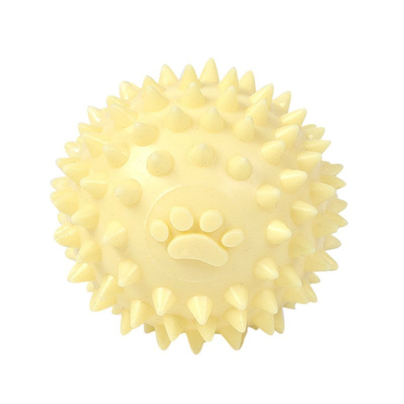 KFX-2579645 Interactive Rubber Chew Ball for Dogs and Cats - Tooth Cleaning and Durable Design - 6cm Pet Toy