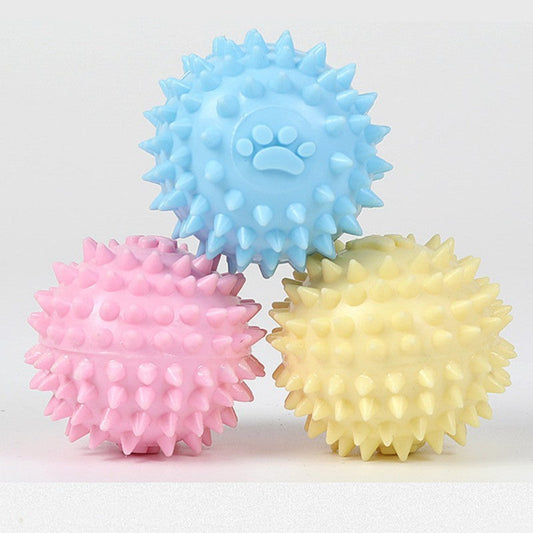 KFX-2579645 Interactive Rubber Chew Ball for Dogs and Cats - Tooth Cleaning and Durable Design - 6cm Pet Toy