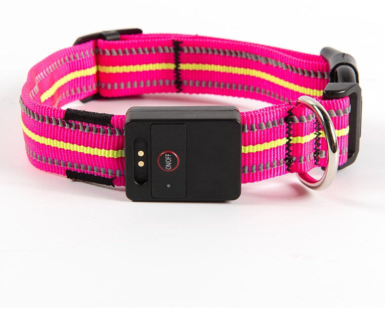 KFX-2580157 Waterproof Fiber Optic Magnetic Charging Pet Collar with Reflective Safety Modes