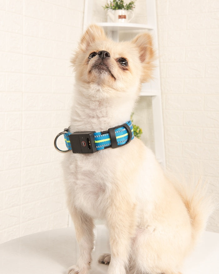 KFX-2580157 Waterproof Fiber Optic Magnetic Charging Pet Collar with Reflective Safety Modes