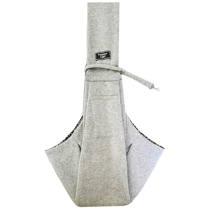 KFX-2580413 Lightweight Breathable Pet Sling Backpack for Small Dogs and Puppies, Adjustable Shoulder Carrier, Soft Cotton Design
