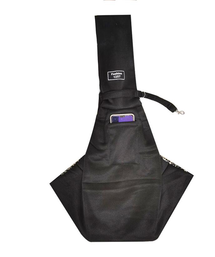 KFX-2580413 Lightweight Breathable Pet Sling Backpack for Small Dogs and Puppies, Adjustable Shoulder Carrier, Soft Cotton Design