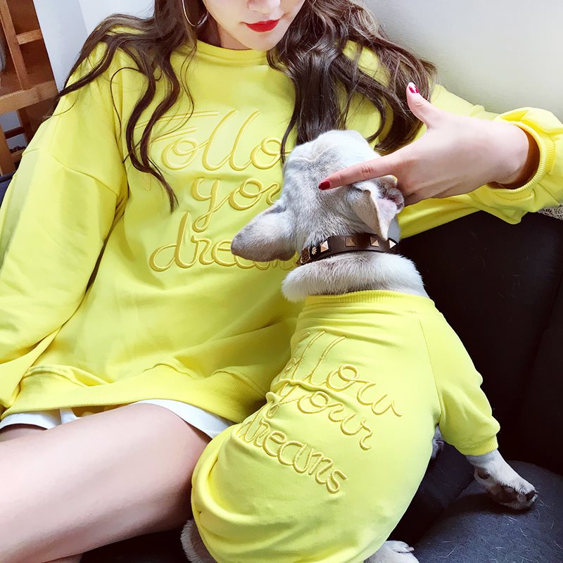 KFX-2582333 Matching Cartoon Lace Sweater Set for Pet and Owner in Various Colors