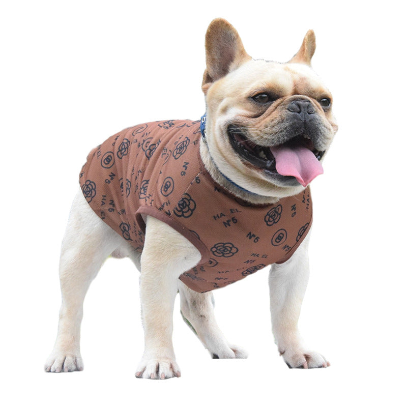 KFX-2583741 Coffee Printed Pet Vest for Dogs - Available in Multiple Sizes (XS-3XL)