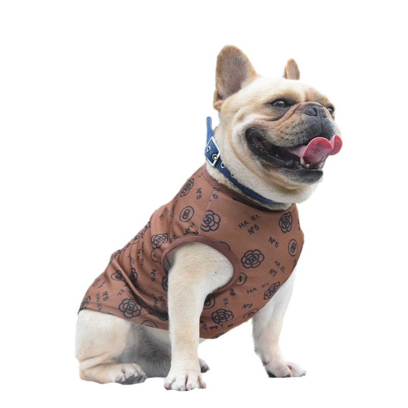 KFX-2583741 Coffee Printed Pet Vest for Dogs - Available in Multiple Sizes (XS-3XL)