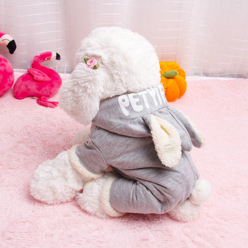 KFX-2584509 Long-Eared Bunny Four-Legged Dog Outfit in Cotton - Casual Pet Clothing