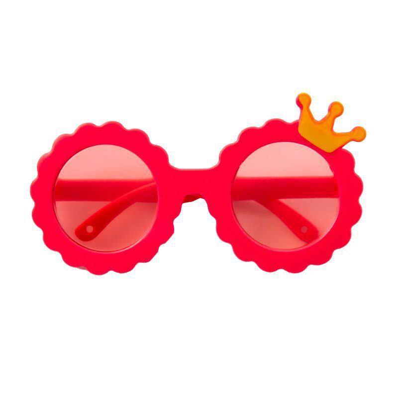 KFX-2585533 Cute Round Frame Sunglasses for Pets - Pink, Black, and Colored Lenses - Full Frame Design