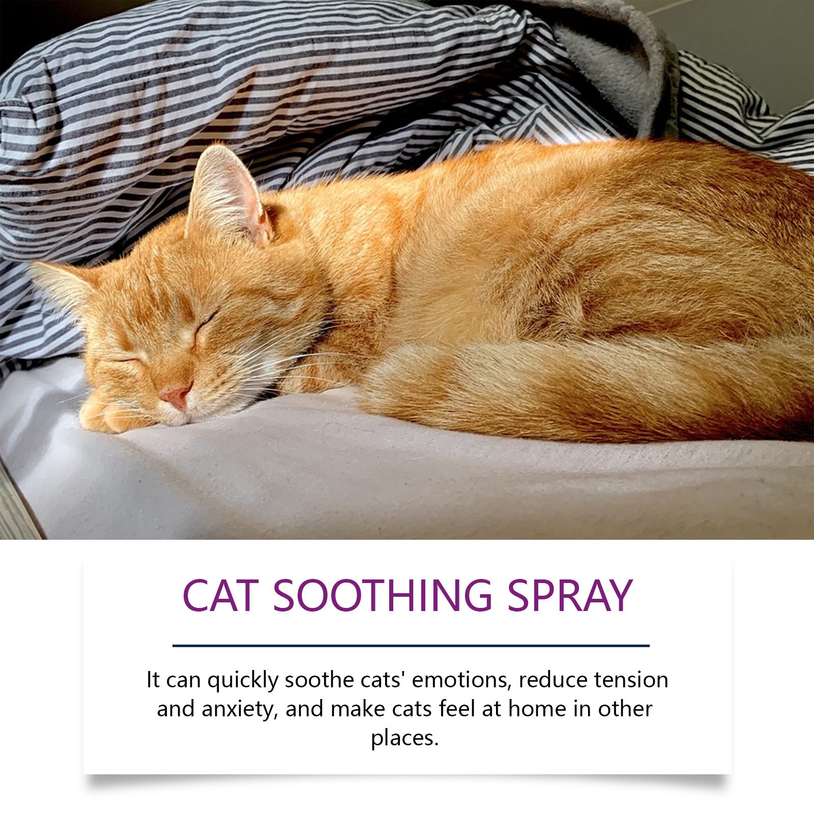 KFX-2585789 Soothing Cat Mood Spray with Lemon, Mint, and Garlic Extract - 3.2x12cm