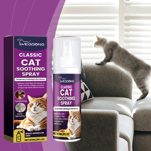 KFX-2585789 Soothing Cat Mood Spray with Lemon, Mint, and Garlic Extract - 3.2x12cm