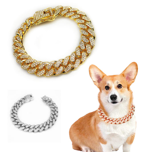 KFX-2585917 Hip Hop Style Pet Collar with Alloy Design - Available in Various Sizes