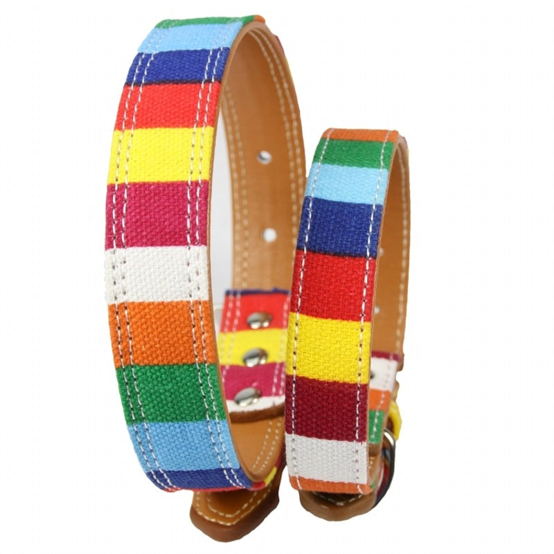 KFX-2587709 Colorful Dog Collar with Traction Leash – Waterproof, Durable, Multi-Size Options