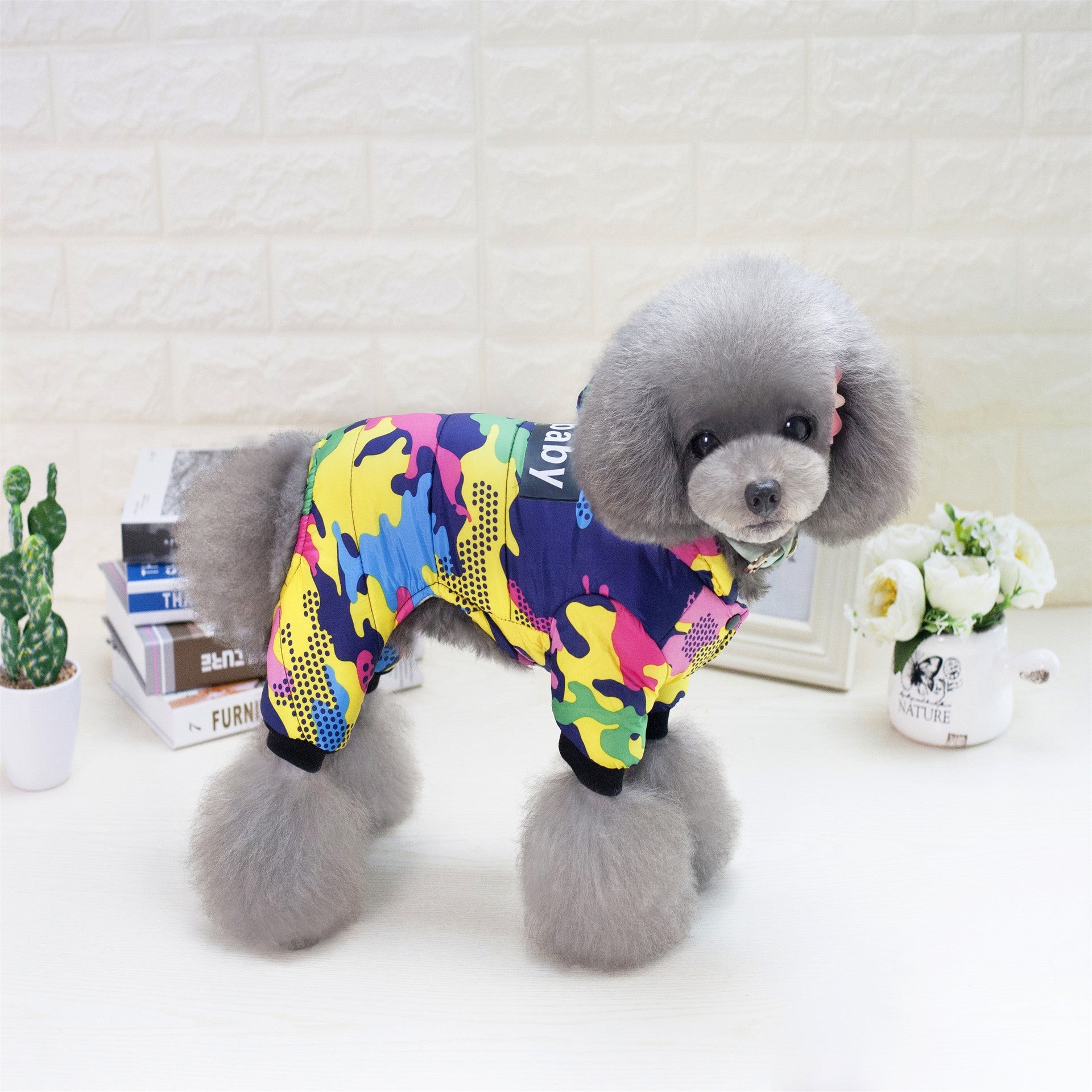 KFX-2588349 Autumn Winter Camouflage Four-Legged Pet Outfit in Cotton