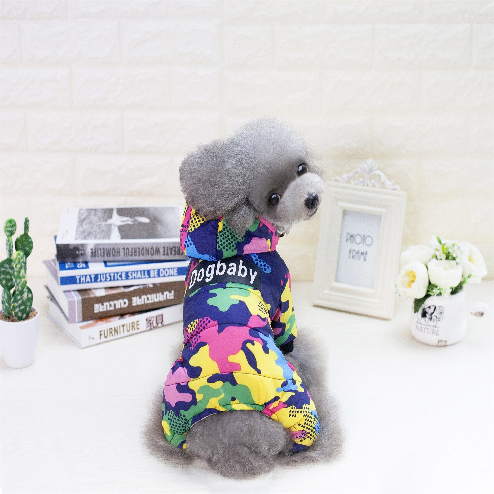 KFX-2588349 Autumn Winter Camouflage Four-Legged Pet Outfit in Cotton
