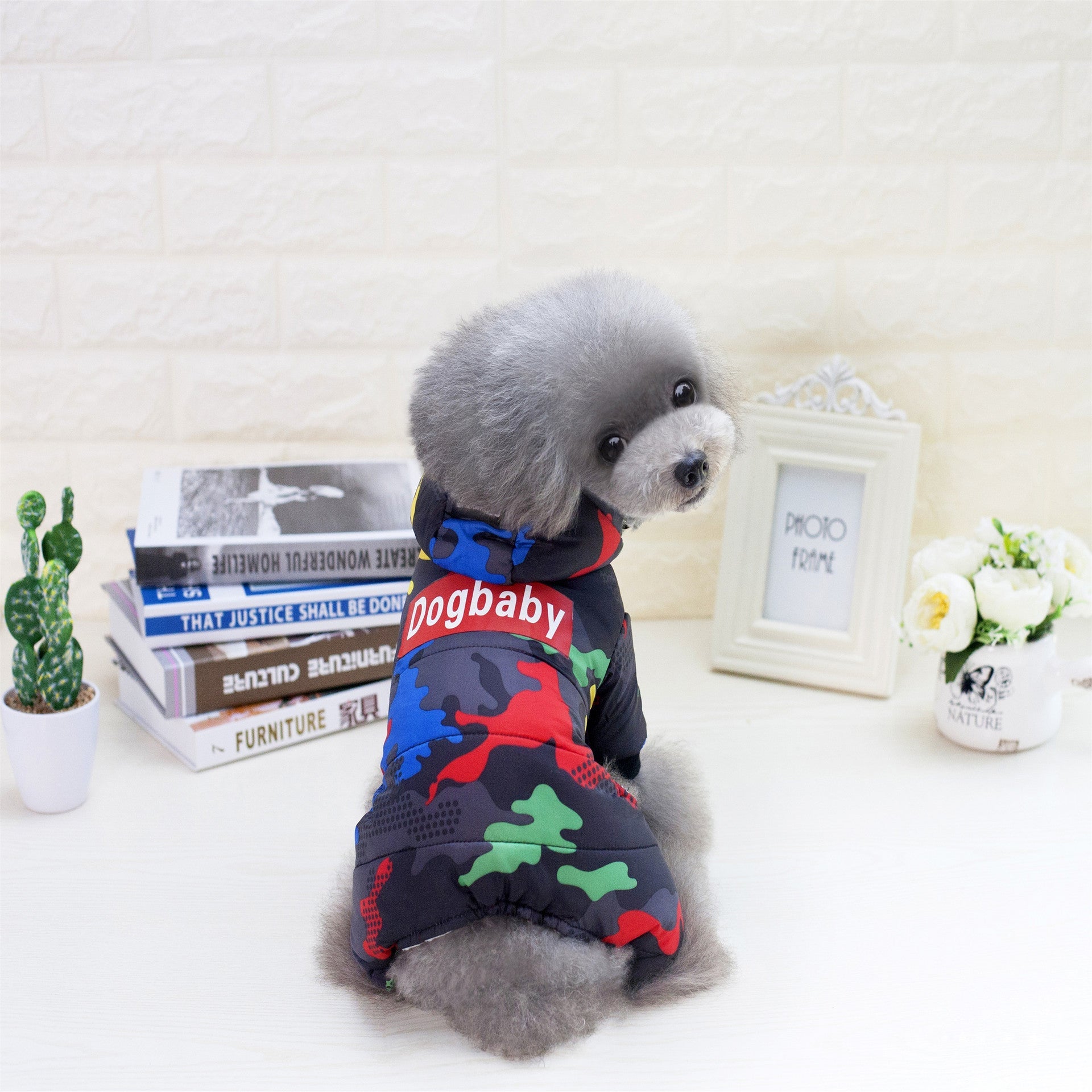 KFX-2588349 Autumn Winter Camouflage Four-Legged Pet Outfit in Cotton