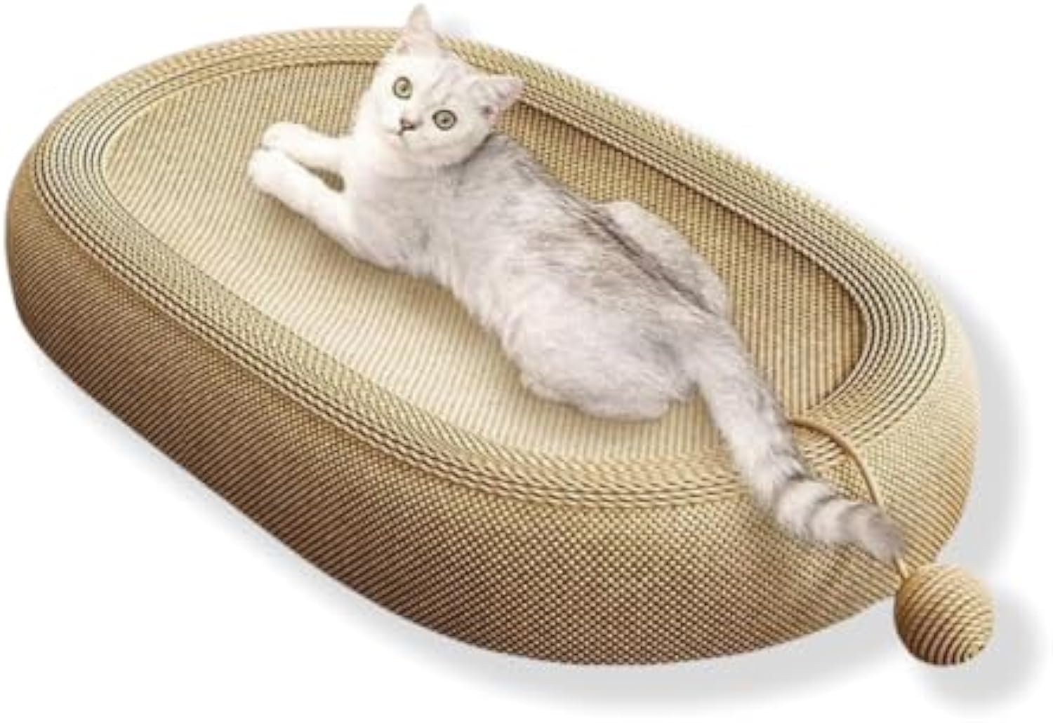 KFX-2591165 Ultra Large Sisal Cat Scratching Board with Cozy Lounge Design for Play and Rest