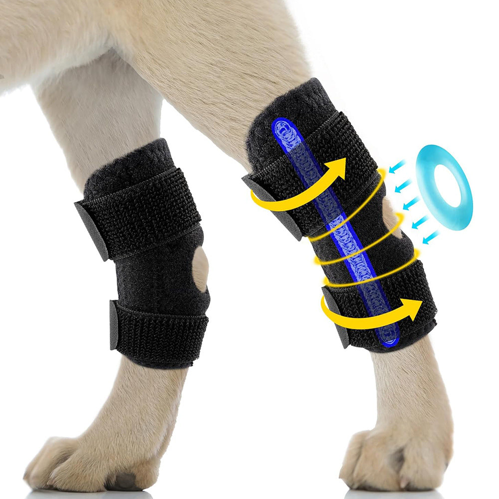 KFX-2591293 Dog Rear Leg Support Strap - Neoprene & Velcro Protective Gear Set (Black)