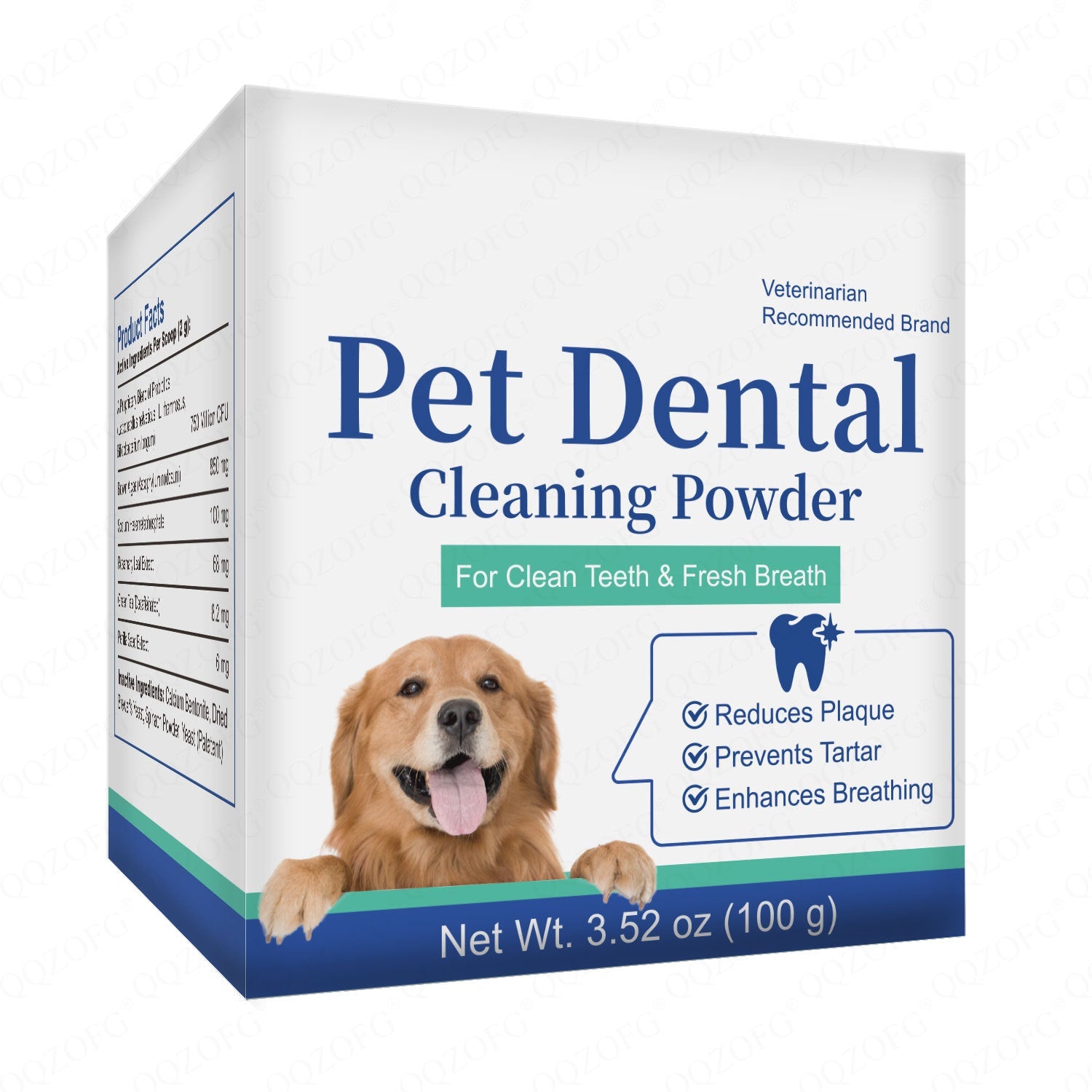 KFX-2591549 Pet Teeth Cleaning Powder for Fresh Breath and Dental Care - 100g