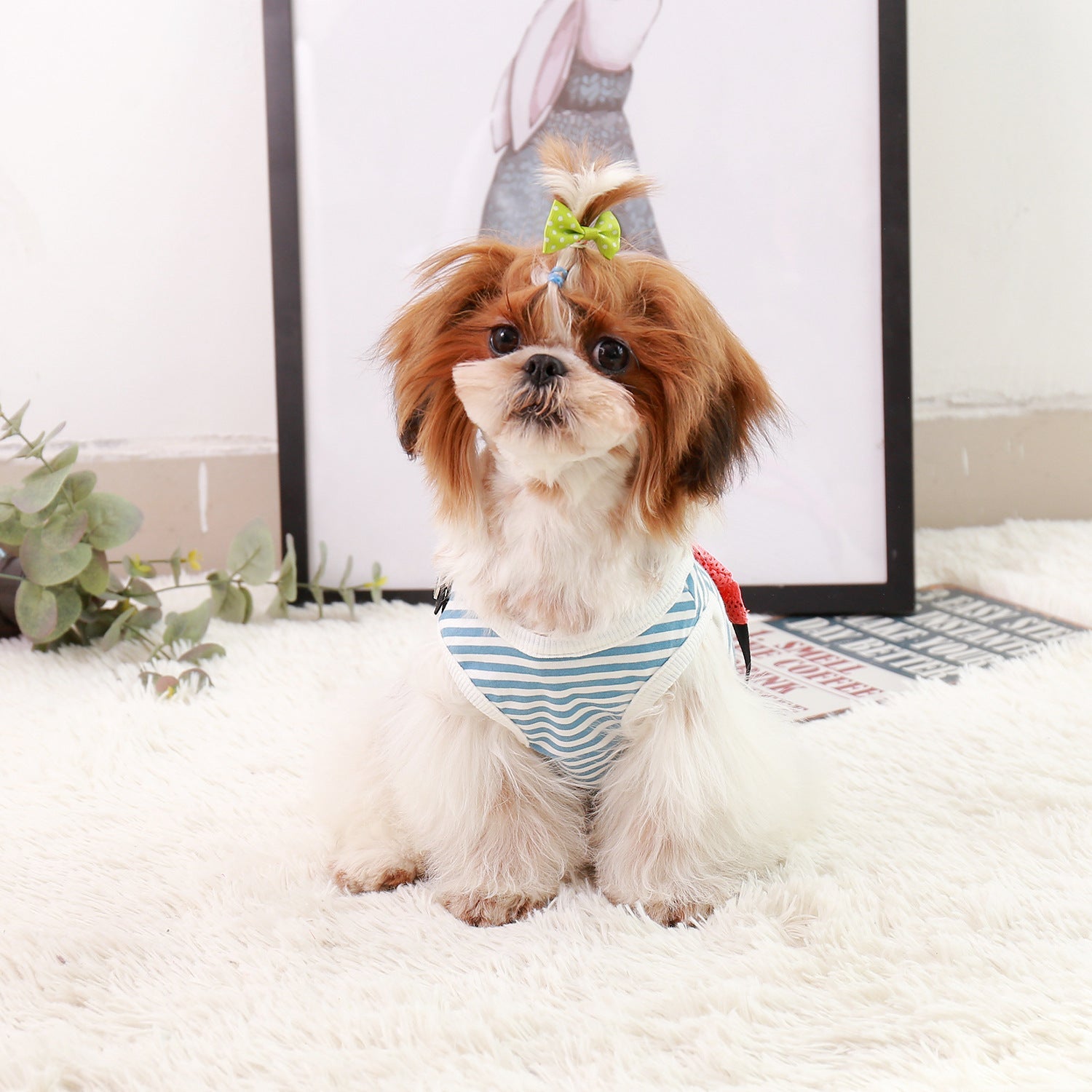 KFX-2592061 Cotton Stretch Dog Vest with Backpack Design for Summer Wear