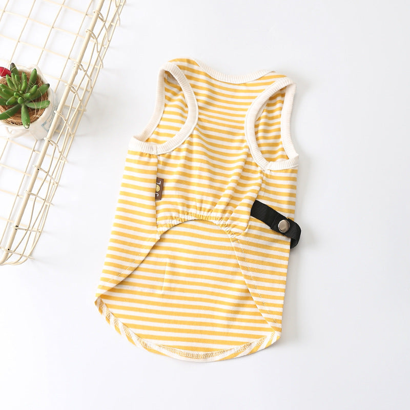 KFX-2592061 Cotton Stretch Dog Vest with Backpack Design for Summer Wear