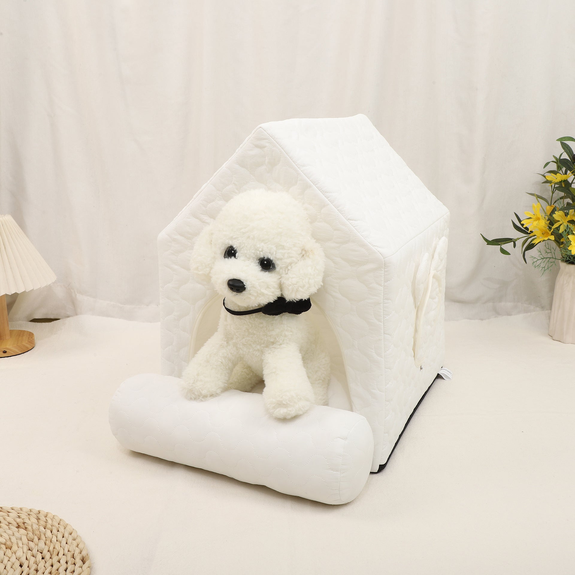 KFX-2593341 Cute Universal Pet Bed for Cats and Small Dogs - Four Seasons Design, 55x38x48cm, 100% Polyester, For Pets 2-6kg