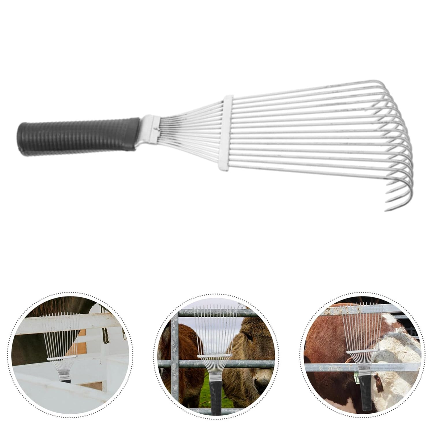 KFX-2596925 Undercoat Rake and Grooming Brush for Pets and Livestock - Dematting Tool for Dogs, Horses, and Cattle