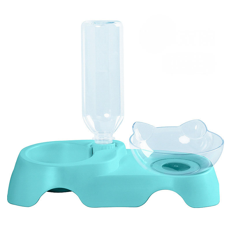 KFX-2599613 Elevated Non-Toxic Cat Feeding Bowl with Tilted Design and Non-Slip Base