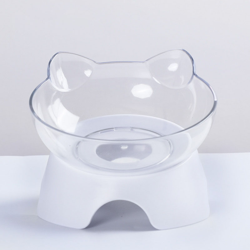 KFX-2599613 Elevated Non-Toxic Cat Feeding Bowl with Tilted Design and Non-Slip Base