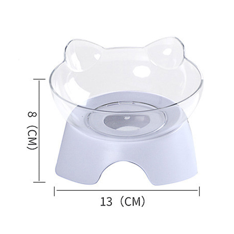 KFX-2599613 Elevated Non-Toxic Cat Feeding Bowl with Tilted Design and Non-Slip Base