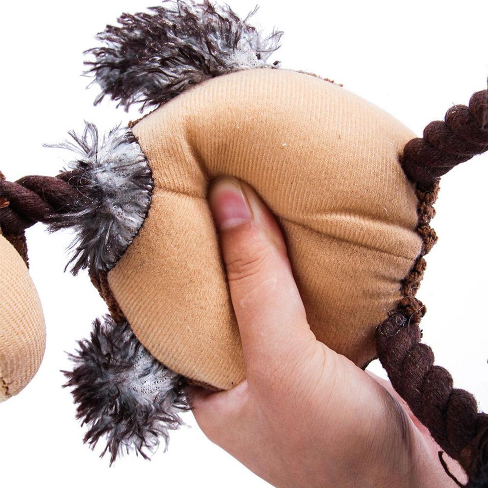 KFX-2602685 Squeaky Plush Dog Toy for Aggressive Chewers - Cartoon Bird Design, Corduroy Material