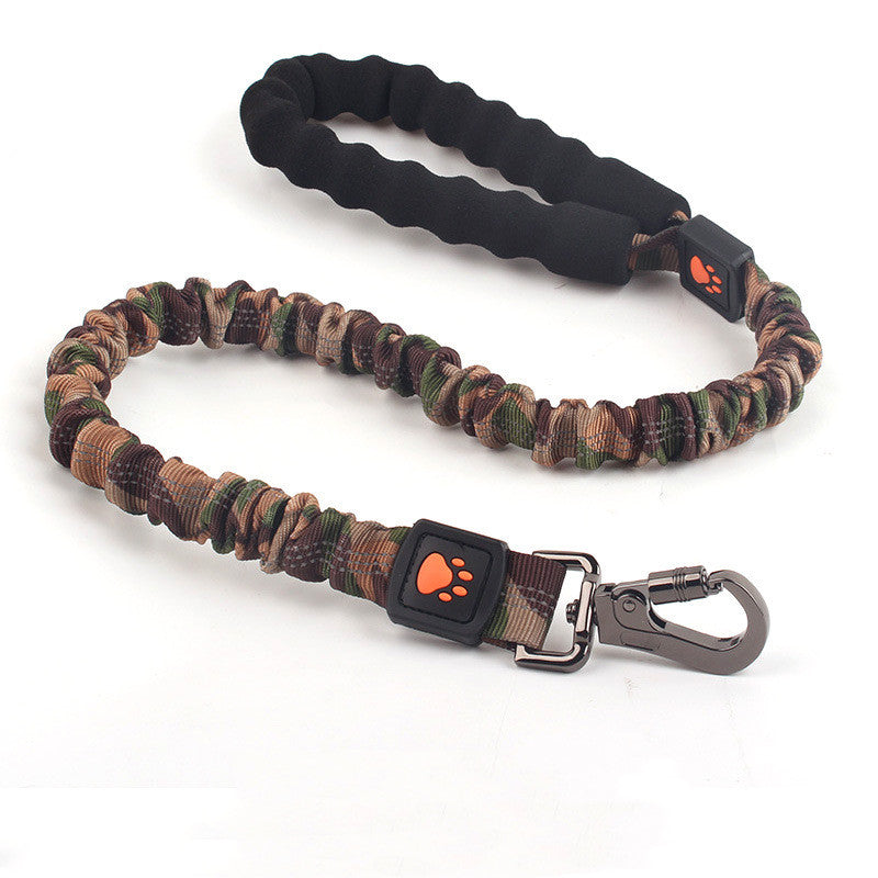 KFX-2604989 Elastic Dog Leash for Large Pets - Camouflage Colors Available in Various Lengths