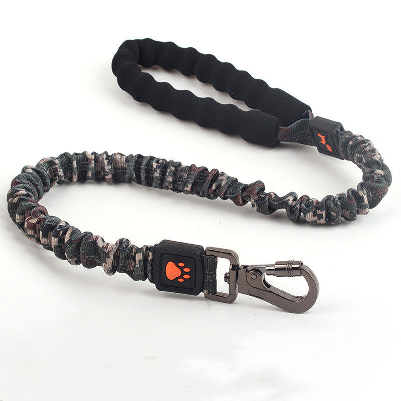 KFX-2604989 Elastic Dog Leash for Large Pets - Camouflage Colors Available in Various Lengths