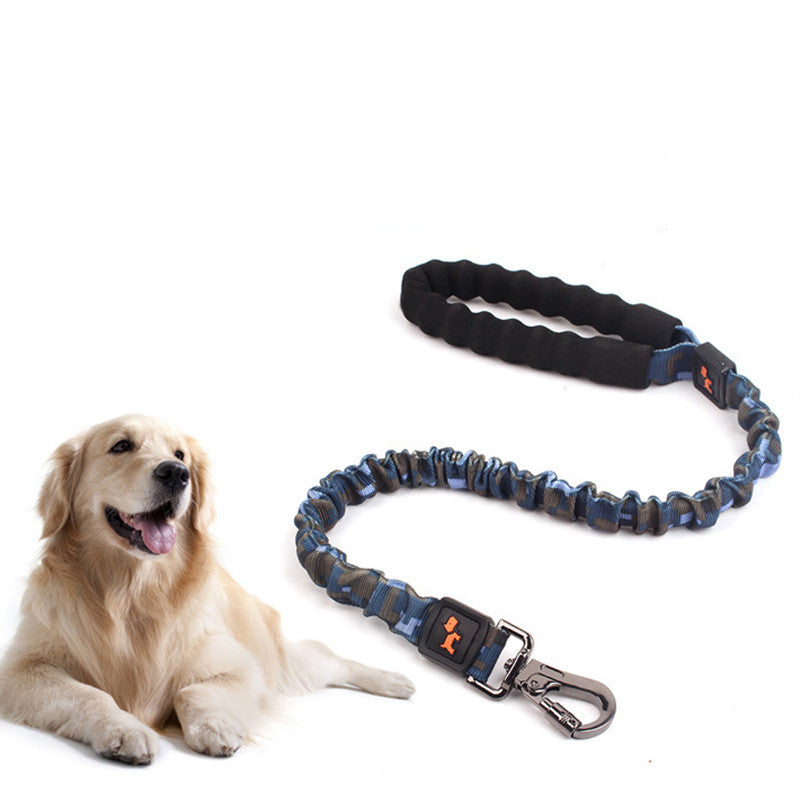 KFX-2604989 Elastic Dog Leash for Large Pets - Camouflage Colors Available in Various Lengths