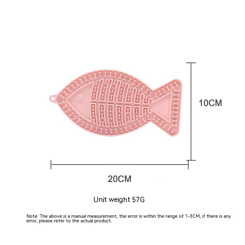 KFX-2605373 Silicone Snack Pad in Fish and Round Shapes for Pets - Multiple Colors Available
