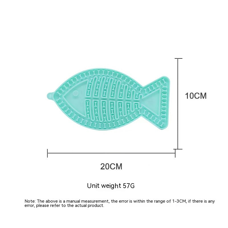 KFX-2605373 Silicone Snack Pad in Fish and Round Shapes for Pets - Multiple Colors Available