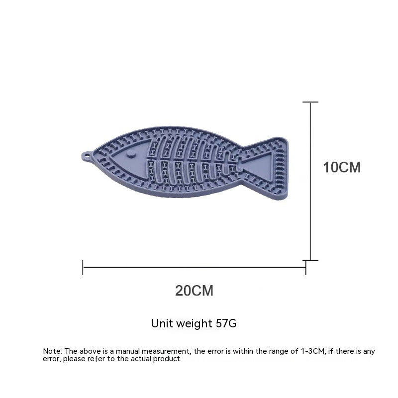 KFX-2605373 Silicone Snack Pad in Fish and Round Shapes for Pets - Multiple Colors Available