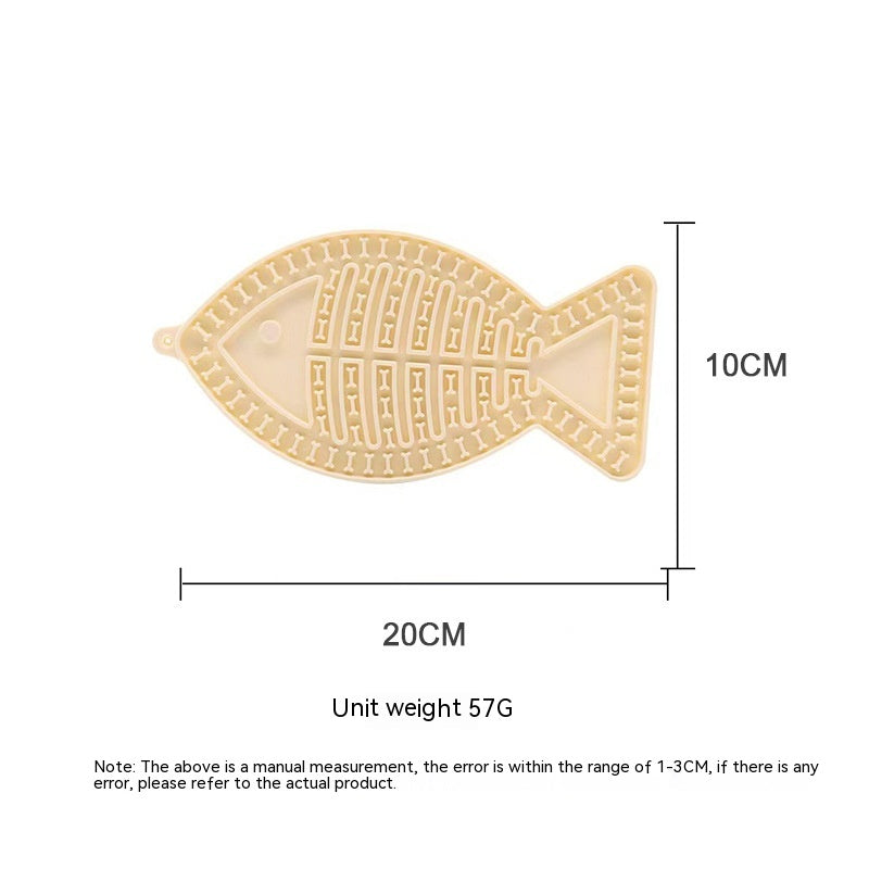 KFX-2605373 Silicone Snack Pad in Fish and Round Shapes for Pets - Multiple Colors Available