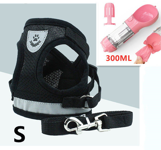 KFX-2606653 Breathable Mesh Pet Leash with Reflective Design and Adjustable Sizing for Small to Medium Dogs