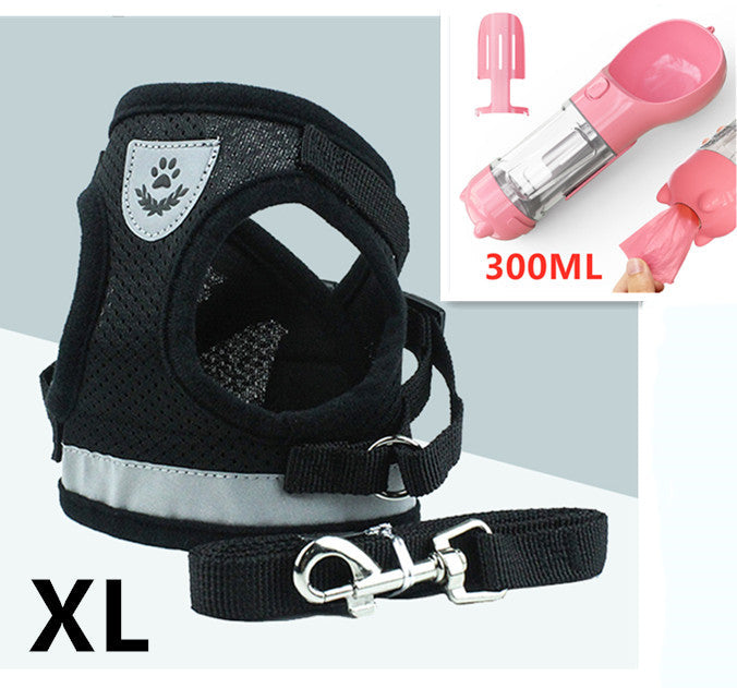 KFX-2606653 Breathable Mesh Pet Leash with Reflective Design and Adjustable Sizing for Small to Medium Dogs