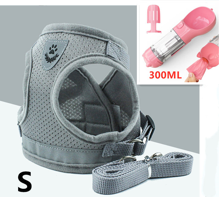 KFX-2606653 Breathable Mesh Pet Leash with Reflective Design and Adjustable Sizing for Small to Medium Dogs