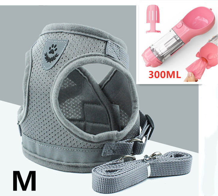 KFX-2606653 Breathable Mesh Pet Leash with Reflective Design and Adjustable Sizing for Small to Medium Dogs